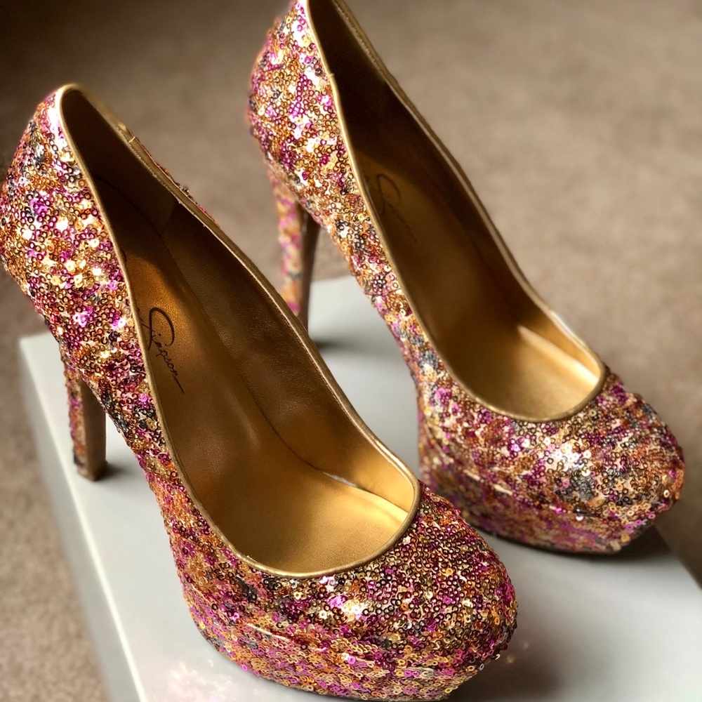 Jessica Simpson Sparkle Platform Pumps